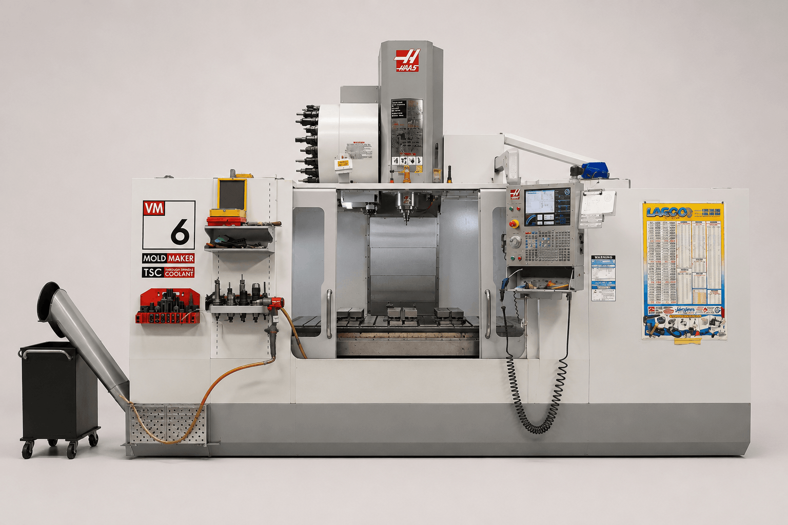 Fraiseuse CNC Haas VF-2 pour l’usinage de pièces en métal, plastique et matériaux composites